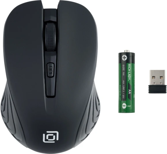 Мышь Оклик 545MW черный оптическая 1600dpi беспров. USB для ноутбука 4but (368626) Мышь Оклик 545MW черный оптическая 1600dpi беспров. USB для ноутбука 4but (368626)