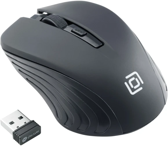 Мышь Оклик 545MW черный оптическая 1600dpi беспров. USB для ноутбука 4but (368626) Мышь Оклик 545MW черный оптическая 1600dpi беспров. USB для ноутбука 4but (368626)