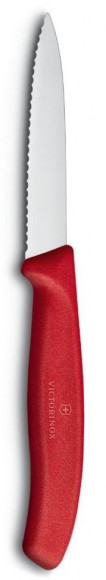 Нож кухонный Victorinox Swiss Classic (6.7631) стальной для овощей лезв.80мм серрейт. заточка красный Нож кухонный Victorinox Swiss Classic (6.7631) стальной для овощей лезв.80мм серрейт. заточка красный