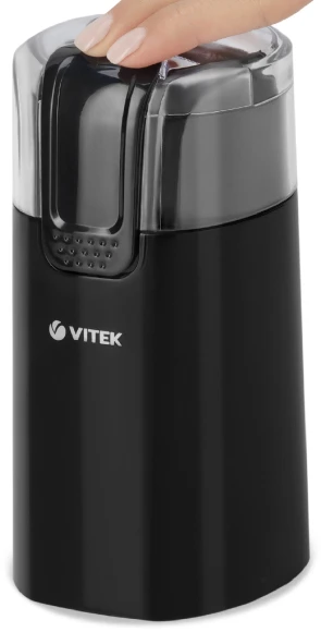 Кофемолка Vitek VT-7124 BK 150Вт сист.помол.:ротац.нож вместим.:60гр черный Кофемолка Vitek VT-7124 BK 150Вт сист.помол.:ротац.нож вместим.:60гр черный