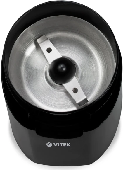 Кофемолка Vitek VT-7124 BK 150Вт сист.помол.:ротац.нож вместим.:60гр черный Кофемолка Vitek VT-7124 BK 150Вт сист.помол.:ротац.нож вместим.:60гр черный