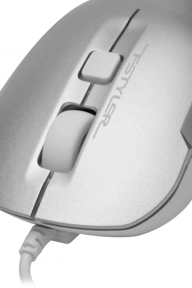 Мышь A4Tech Fstyler FM26S серебристый/белый оптическая 1600dpi silent USB для ноутбука 4but (FM26S USB (ICY WHITE))