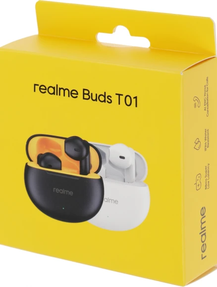 Гарнитура вкладыши Realme Buds T01 белый беспроводные bluetooth в ушной раковине (6941764436206) Гарнитура вкладыши Realme Buds T01 белый беспроводные bluetooth в ушной раковине (6941764436206)