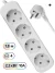Сетевой удлинитель Defender E418 1.8м (4 розетки) белый (пакет ПЭ)