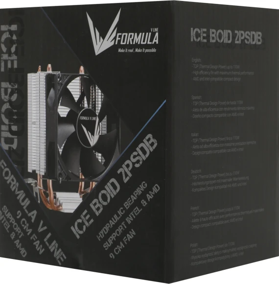 Устройство охлаждения(кулер) Formula Ice Boid 2PSDB Soc-AM5/AM4/1200/1700/1851 серебристый/черный 4-pin 17-34dB Al+Cu 100W Ret