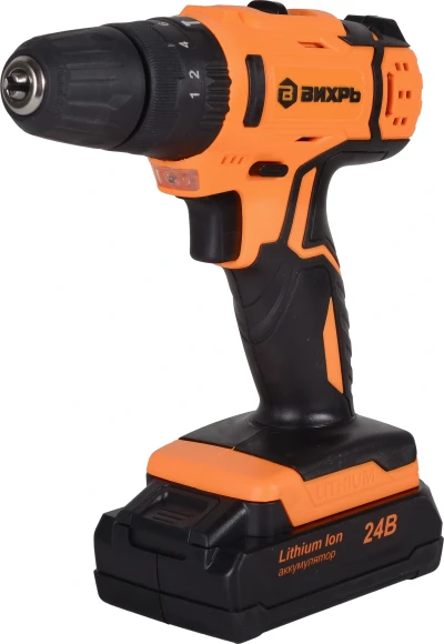Дрель-шуруповерт Вихрь ДА-24Л-2кУ аккум. патрон:быстрозажимной (кейс в комплекте) (72/14/19)