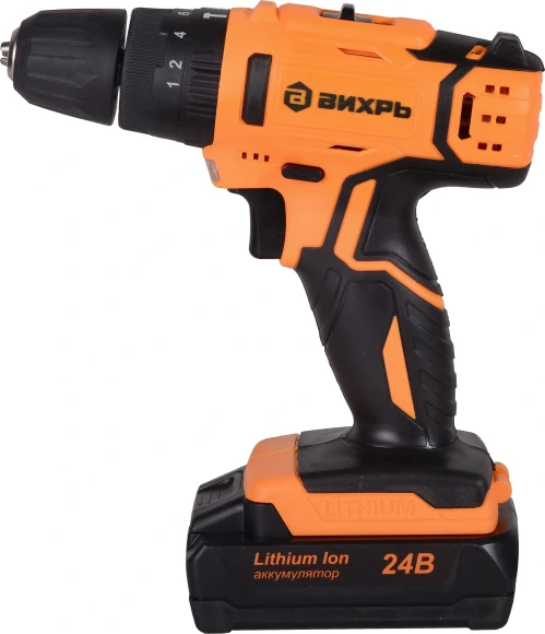 Дрель-шуруповерт Вихрь ДА-24Л-2кУ аккум. патрон:быстрозажимной (кейс в комплекте) (72/14/19)