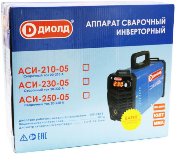 Сварочный аппарат Диолд АСИ-210-05 инвертор ММА DC 6кВт