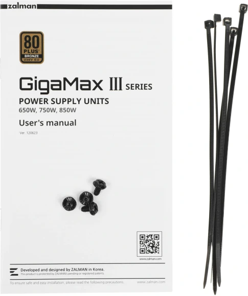 Блок питания Zalman ATX 750W ZM750-GV3 Gen.5 80+ bronze (20+4pin) APFC 120mm fan 6xSATA RTL