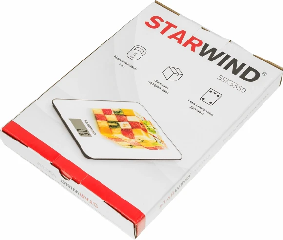 Весы кухонные электронные Starwind SSK3359 макс.вес:5кг