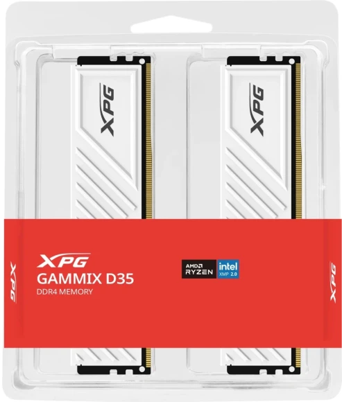 Память DDR4 2x8GB 3200MHz A-Data AX4U32008G16A-DTWHD35 XPG Gammix D35 RTL PC4-25600 CL16 DIMM UDIMM 288-pin 1.35В single rank с радиатором Ret