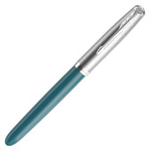 Ручка перьев. Parker 51 Core (2123506) Teal Blue CT F сталь нержавеющая подар.кор. Ручка перьев. Parker 51 Core (2123506) Teal Blue CT F сталь нержавеющая подар.кор.