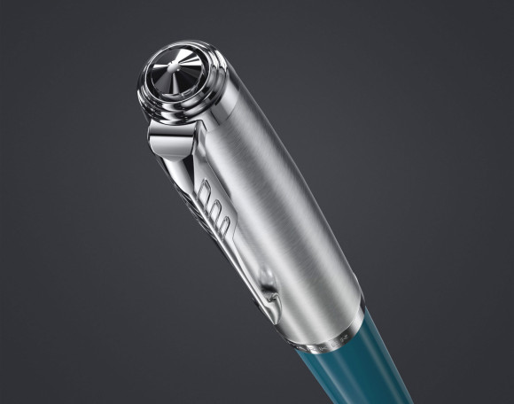 Ручка перьев. Parker 51 Core (2123506) Teal Blue CT F сталь нержавеющая подар.кор.