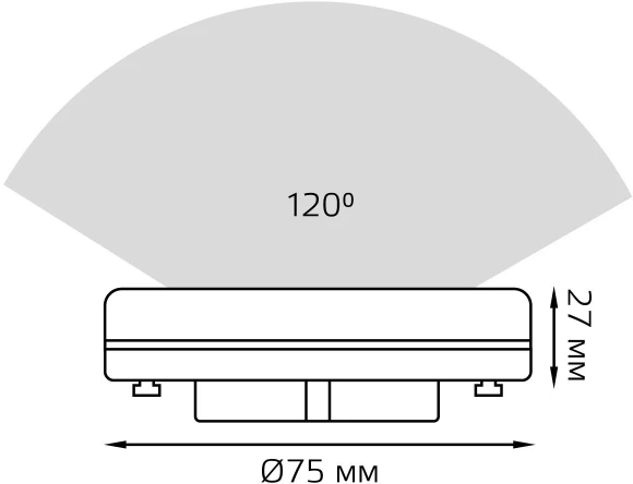 Лампа светодиодная Gauss 108408308-D 8Вт цок.:GX53 таблетка 220B св.свеч.бел.хол. (упак.:1шт)