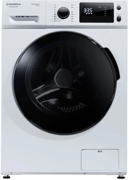 Стиральная машина Maunfeld MFWM1586WH класс: A загр.фронтальная макс.:8кг (с сушкой) белый инвертор