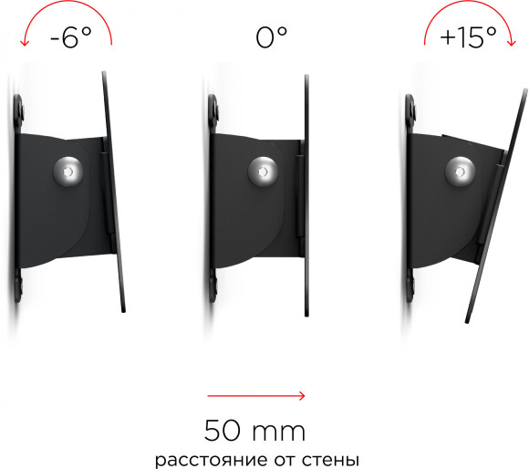Кронштейн для телевизора Holder LCDS-5002 металлик 10"-26" макс.25кг настенный наклон