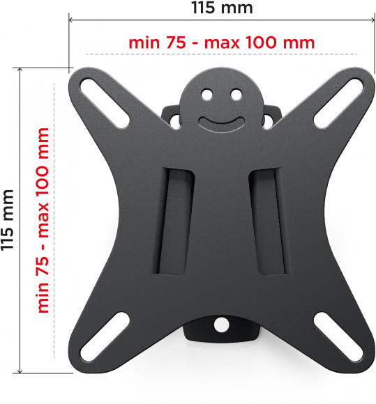 Кронштейн для телевизора Holder LCDS-5002 металлик 10"-26" макс.25кг настенный наклон