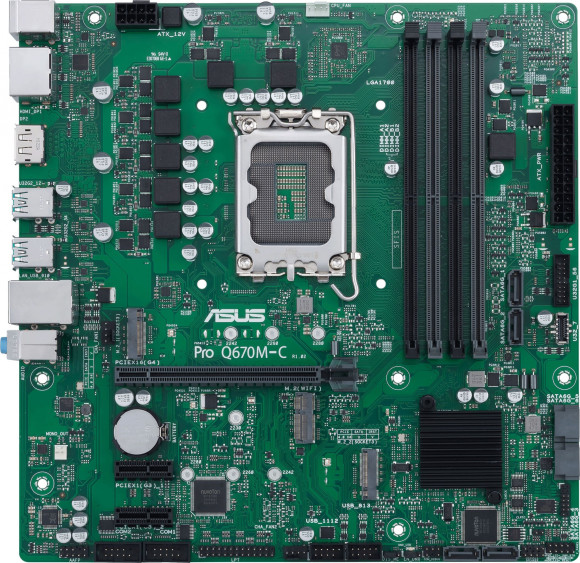 Материнская плата Asus PRO Q670M-C-CSM Soc-1700 Intel Q670 4xDDR5 mATX AC`97 8ch(7.1) GbLAN RAID+HDMI+DP Материнская плата Asus PRO Q670M-C-CSM Soc-1700 Intel Q670 4xDDR5 mATX AC`97 8ch(7.1) GbLAN RAID+HDMI+DP