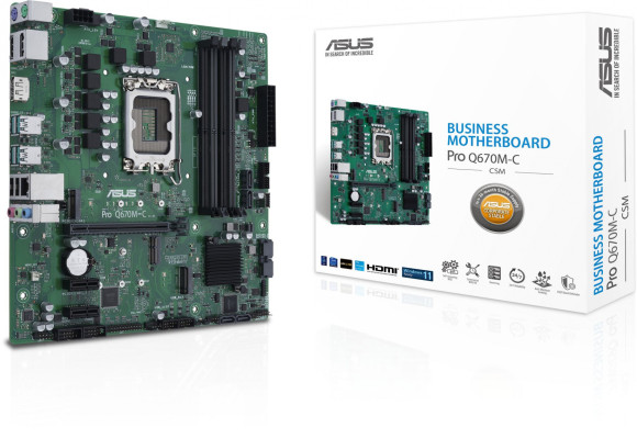 Материнская плата Asus PRO Q670M-C-CSM Soc-1700 Intel Q670 4xDDR5 mATX AC`97 8ch(7.1) GbLAN RAID+HDMI+DP Материнская плата Asus PRO Q670M-C-CSM Soc-1700 Intel Q670 4xDDR5 mATX AC`97 8ch(7.1) GbLAN RAID+HDMI+DP