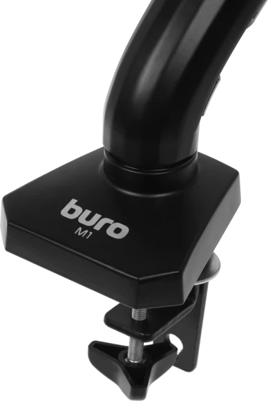 Кронштейн для мониторов ЖК Buro M1 черный 17"-27" макс.9кг крепление к столешнице поворот и наклон Кронштейн для мониторов ЖК Buro M1 черный 17"-27" макс.9кг крепление к столешнице поворот и наклон