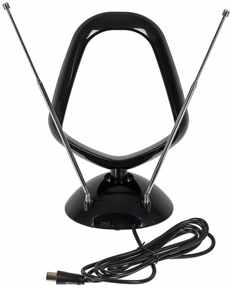 Антенна телевизионная Hyundai H-TAI320 13дБ активная черный каб.:1.85м Антенна телевизионная Hyundai H-TAI320 13дБ активная черный каб.:1.85м