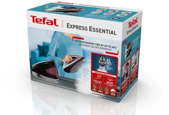 Парогенератор Tefal Express Essential SV6120E0 2200Вт бордовый Парогенератор Tefal Express Essential SV6120E0 2200Вт бордовый