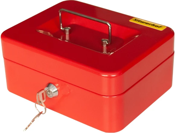 Ящик для денег Silwerhof 90x200x160 красный сталь 0.917кг
