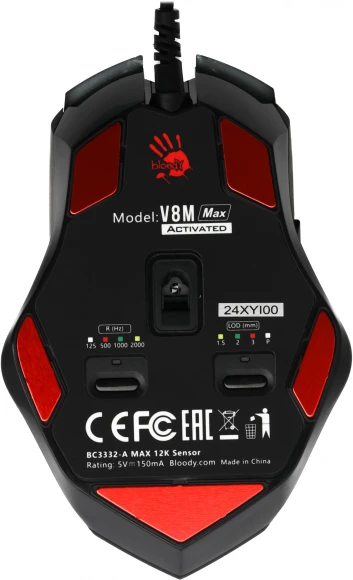 Мышь A4Tech Bloody V8M Max черный оптическая 12000dpi USB 8but Мышь A4Tech Bloody V8M Max черный оптическая 12000dpi USB 8but