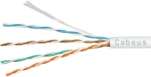 Кабель информационный Cabeus UTP-4P-Cat.5e-SOLID-LSZH-WH-100 кат.5E U/UTP 4 пары LSZH внутренний 100м белый