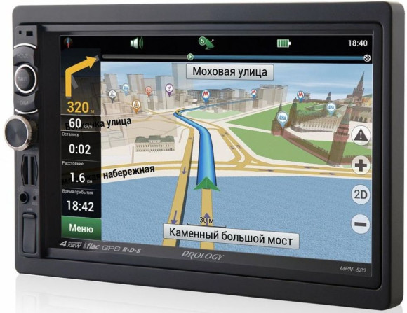 Автомагнитола Prology MPN-520 2DIN 4x55Вт v4.2 7" ПДУ RDS (PRMPN520)