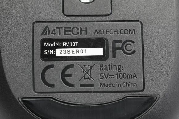 Мышь A4Tech Fstyler FM10T серый/черный оптическая 1600dpi USB для ноутбука 3but (FM10T GREY)