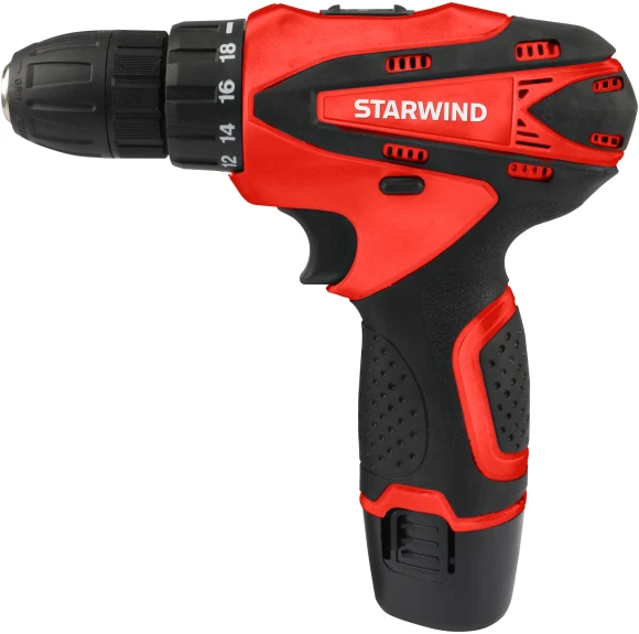 Дрель-шуруповерт Starwind CDT12-1.5/1S0 18Вт аккум. патрон:быстрозажимной
