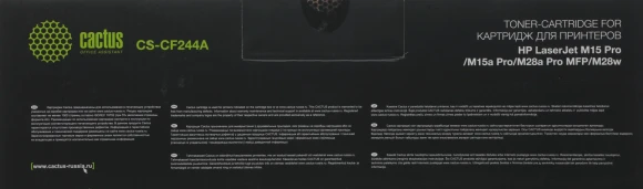 Картридж лазерный Cactus CS-CF244A CF244A черный (1000стр.) для HP LJ M15 Pro/M15a Pro/M28a Pro MFP/M28w Pro MFP
