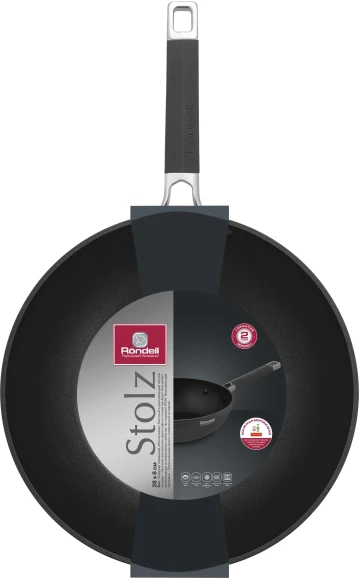 Сковорода ВОК (WOK) Rondell Stolz RDA-1771 круглая 28см покрытие: Xylan Plus ручка несъемная (без крышки) серый Сковорода ВОК (WOK) Rondell Stolz RDA-1771 круглая 28см покрытие: Xylan Plus ручка несъемная (без крышки) серый