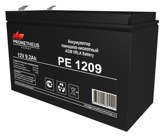 Батарея для ИБП Prometheus Energy PE 1209 12В 9Ач Батарея для ИБП Prometheus Energy PE 1209 12В 9Ач
