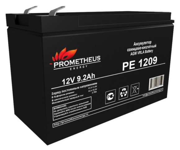 Батарея для ИБП Prometheus Energy PE 1209 12В 9Ач Батарея для ИБП Prometheus Energy PE 1209 12В 9Ач