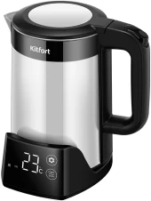Чайник электрический Kitfort КТ-6701 1.7л. 2200Вт черный корпус: нерж.сталь/пластик