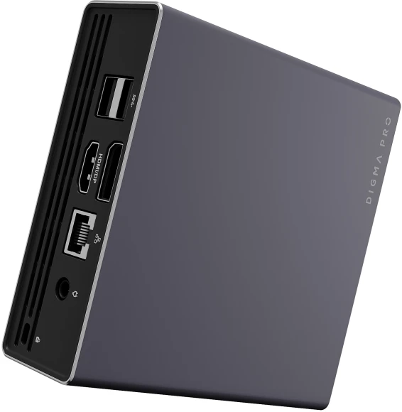 Неттоп Digma Pro Minimax U1 i5 1335U (1.3) 16Gb SSD512Gb Iris Xe Windows 11 Pro GbitEth WiFi BT 60W темно-серый/черный (DPP5-ADXW03)