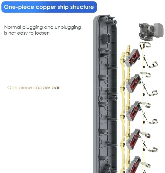 Сетевой фильтр Deli ET439 5м (5 розеток) белый (пакет ПЭ)