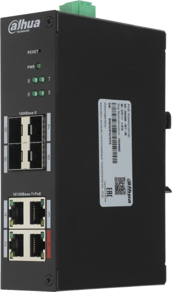 Коммутатор Dahua DH-HS4408-4ET-96 (L2) 4x100Мбит/с 4x1Гбит/с 4SFP 4PoE 96W управляемый