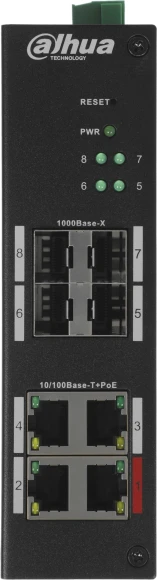 Коммутатор Dahua DH-HS4408-4ET-96 (L2) 4x100Мбит/с 4x1Гбит/с 4SFP 4PoE 96W управляемый
