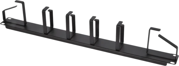 Кабельный органайзер горизонтальный ЦМО ГКО-1-6-9005 односторонний кольца 1U шир.:19" глуб.:85мм 6 колец, черный Кабельный органайзер горизонтальный ЦМО ГКО-1-6-9005 односторонний кольца 1U шир.:19" глуб.:85мм 6 колец, черный