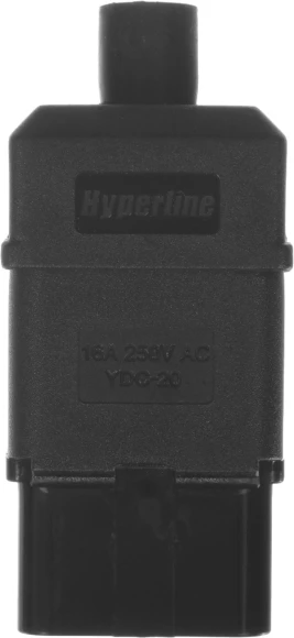 Вилка Hyperline CON-IEC320C20 (упак.:1шт) 1м черный