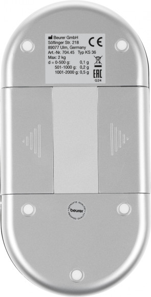 Весы кухонные электронные Beurer KS36 макс.вес:2кг черный Весы кухонные электронные Beurer KS36 макс.вес:2кг черный