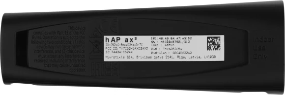 Роутер беспроводной MikroTik hAP ax2 (C52IG-5HAXD2HAXD-TC) AX1800 10/100/1000BASE-TX черный