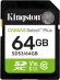 Флеш карта SDXC 64GB Kingston SDS3/64GB Canvas Select Plus V10 w/o adapter