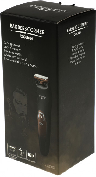 Триммер Beurer HR6000 черный (насадок в компл:1шт)