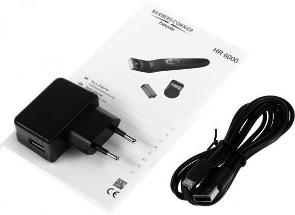 Триммер Beurer HR6000 черный (насадок в компл:1шт)