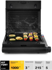 Электрогриль Kitfort КТ-1632 1000Вт черный Электрогриль Kitfort КТ-1632 1000Вт черный