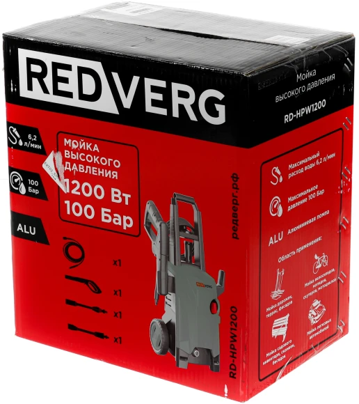 Минимойка RedVerg RD-HPW1200 1200Вт Минимойка RedVerg RD-HPW1200 1200Вт